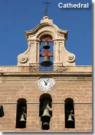 Almeria city cathedral bells and clock