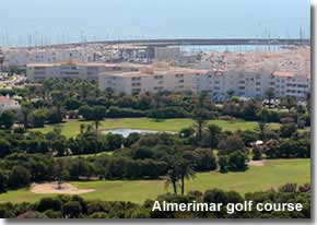Almerimar Golf course beside the Mediterranean sea