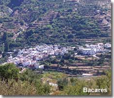 Bacares village In La Tetica valley