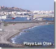 Beach of Las Olas beside Almeria port