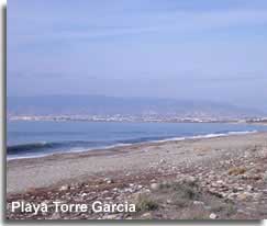 Natural beach of Torre Garcia in the Cabo de Gata