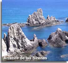 Sirens reef and rock formations