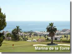 Golf course overlooking the Marina de la Torre beach