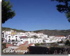 Sierra Lucar and village in the Estancias mountains