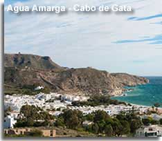 Agua Amarga coastline in the Cabo de Gata Spain