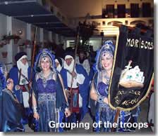 Moorish costumes in the grouping of the troops