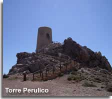 Perulico tower and viewing point along the Mojacar coastline