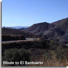 Road and scenery en route to El Santuario de Saliente
