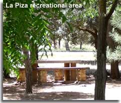 Recreational area La Piza in the woodlands of Sierra Maria in Almeria