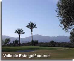 Valle de Este golf course with mountain backdrop