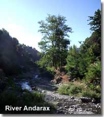 River Andarax along the Almeriense Alpujarra walking trails