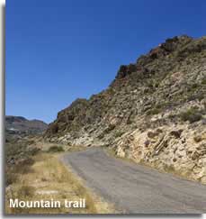 Mountain walking trail