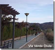 Via Verde walking path in Olula del Rio