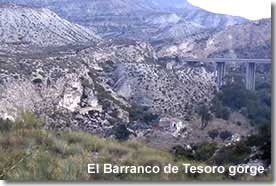 The Tesoro gorge in Sorbas Natural Park in Almeria